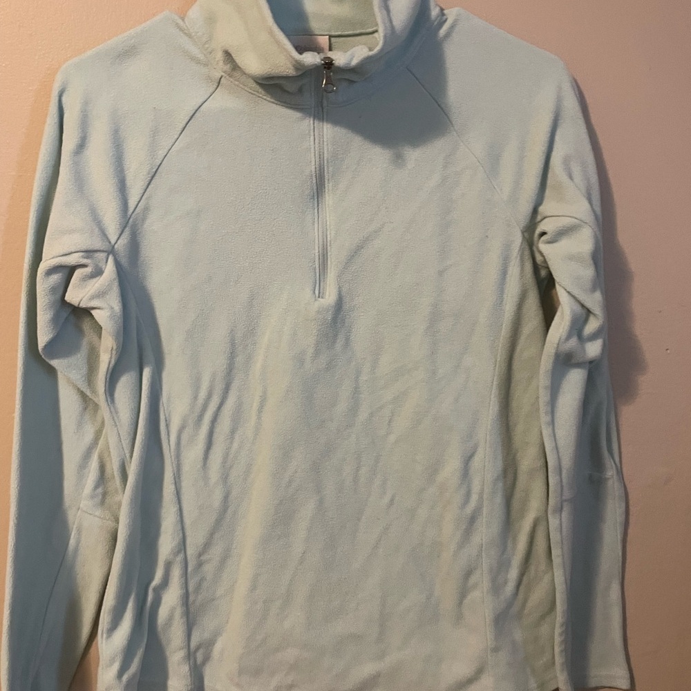 WomMen's Light Blue Half-Zip Sweater